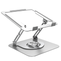 Miniatyrbillede 1 af 5: 360° roterende bærbar stativ - Foldbar notebookholder i aluminiumslegering Sølv