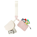 Miniatyrbillede 6 af 6: Ny bærbar håndleds møntpung Off white+Pink
