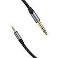 Pikkukuva 4 / 5: Audiokaapeli 3,5 mm TRS - 6,35 mm tuuletus BAUHJ 5 m harmaa