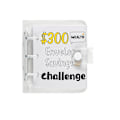 Pikkukuva 3 / 4: Money Saving Challenge Binder - Mini Cash Envelope System - 300 dollarin tavoite Valkoinen