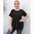 Pikkukuva 2 / 6: Plus-kokoinen musta T-paita 3XL