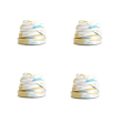 Miniatyrbillede 1 af 3: Tie-Dye trykte flade snørebånd (2 par) Gul