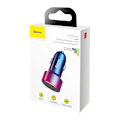 Miniatyrbild 7 av 11: Ładowarka samochodowa Baseus Magic USB + USB-C QC 4.0 PD 45W (czerwono-niebieska)