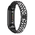 Pikkukuva 1 / 5: Fitbit Charge 3/4 metallinen rannekoru strassilla Musta/Crystal