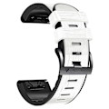 Miniatyrbillede 1 af 3: Silikone urrem til Garmin Fenix 8/7X/6X/5X Hvid 22 mm