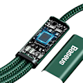 Miniatyrbild 5 av 9: Baseus Rapid Series 3-i-1 kabel USB-C för M+L+T 20W 1,5m (grön)