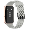 Miniatyrbillede 2 af 4: Udskiftningsrem til Huawei Band 10/9/8 - åndbart design med huller Grå
