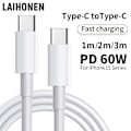 Miniatyrbillede 6 af 8: 5-pak CTO C datakabler, 1M PD 60W hurtigopladningskabler 3-pakke