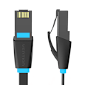Miniatyrbillede 2 af 3: Fladt netværkskabel UTP CAT6 ventilation IBJBN RJ45 Ethernet 1000Mbps 15m Sort