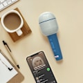 Miniatyrbild 5 av 10: Karaoke Mikrofon Groovy Blå