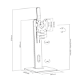 Miniatyrbild 5 av 6: OFFICE Height adjust desk stand rotating base 1732"