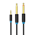 Pikkukuva 1 / 4: Äänikaapeli TRS 3,5 mm - 2 x 6,35 mm tuuletus BACBJ 5 m musta