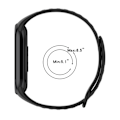 Miniatyrbillede 3 af 6: Åndbart TPU-udskiftningsarmbånd til Xiaomi Band 8/9 Sort + Grøn