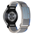 Miniatyrbild 2 av 3: Klockarmband i vävd nylon för Samsung Watch 4/5/6/7/FE Blå + Grå S
