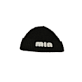 Miniatyrbillede 1 af 3: Strikket beanie hue Sort