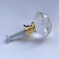 Miniatyrbild 2 av 5: Diamantformade Knoppar i Glas Transparent/Guld 8 st 16 Pack