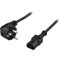 Miniatyrbild 1 av 3: Device cable PC & wall outlet angled CEE 7/7 & IEC C13 2m
