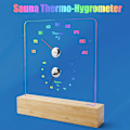 Miniatyrbillede 2 af 11: RGB saunatermometer - nøjagtige temperatur- og luftfugtighedsaflæsninger