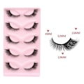 Pikkukuva 2 / 5: 10 paria kaarevia 3D cat eye tekoripsiä Musta 3x16x5x30 mm