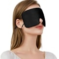 Miniatyrbillede 3 af 3: Oversized silke sovemaske til mænd og kvinder Sort