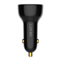 Miniatyrbillede 4 af 7: LDNIO C101 Biloplader, USB + USB-C, 100W + USB-C til Lightning-kabel (sort)