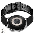 Miniatyrbillede 3 af 3: Rem i ægte læder til Samsung Galaxy Watch 4 Sort 24 mm