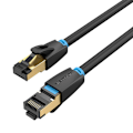 Miniatyrbild 4 av 4: Nätverkskabel CAT8 SFTP Vention IKABQ RJ45 Ethernet 40Gbps 20m Svart