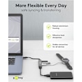 Miniatyrbild 8 av 9: Slim USB-hubb med 4 portar, USB-A till USB-A, 5 Gbit/s