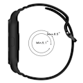 Pikkukuva 7 / 7: Silikoniranneke kehyksellä Xiaomi Mi Band 8 Prolle Musta
