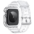 Pikkukuva 2 / 8: Kestävä TPU-rannekoru Apple Watch 10:lle: Läpinäkyvä mustalla kehyksellä, 42 mm Musta