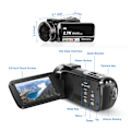 Miniatyrbillede 6 af 6: INF Videokamera 2,7K/36MP/16x zoom/IR nattesyn