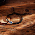 Miniatyrbillede 5 af 5: Macramé armbånd med beskyttende Hamsa hånd Sort