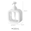 Pikkukuva 2 / 6: 500 ml litteä uudelleentäytettävä pullo pumpulla Valkoinen