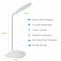 Miniatyrbild 2 av 8: INF LED bordslampa vridbar, dimbar, batteridriven Vit