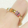 Miniatyrbillede 5 af 5: Anti-stress ring med roterende perler MultiColor 18.2 mm