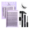 Miniatyrbild 1 av 5: Voluminous Segmental False Eyelashes, Natural Thic