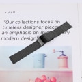 Miniatyrbillede 2 af 3: Urrem i rustfrit stål til Huawei Watch 2/Garmin Vivoactive 3, 20 mm Sort