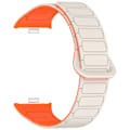 Pikkukuva 4 / 5: Kellonranneke Xiaomi Redmi Watch 4/Mi Band 8 Pro/9 Pro -rannekkeelle Valkoinen + oranssi