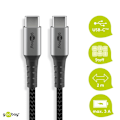 Miniatyrbild 8 av 10: USB-C™-till-USB-C™-textilkabel med metallkontakter 2 m