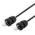 Miniatyrbild 1 av 9: S/FTP Cat6a patch cable, 3m, IP68, PG13.5, black