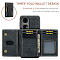 Miniatyrbillede 8 af 11: Tri-Fold Pung-Etui til Huawei Huawei P50 Sort