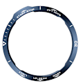 Pikkukuva 1 / 3: Tyylikäs sininen kehys Garmin Fenix 6X -kelloon - valkoiset yksityiskohdat