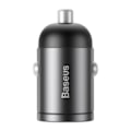 Miniatyrbild 1 av 11: Baseus Tiny Star Mini Quick Charge Billaddare USB Port 30W Grå