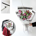 Miniatyrbild 5 av 6: Elegant vattentätt blommigt omslagspapper - 20 ark Ingen utom du Svart