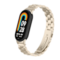 Miniatyrbillede 3 af 6: Stilfuldt rustfrit stål armbånd til Xiaomi Mi Band 9 Guld