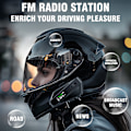 Miniatyrbild 5 av 9: Bluetooth-headset för motorcykelhjälm - Svart C6 Soft Mic