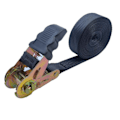 Miniatyrbillede 1 af 4: 4M Heavy Duty Ratchet Bindestropper, 2,5 cm brede sorte laststropper