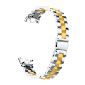 Miniatyrbillede 2 af 6: Stilfuldt rustfrit stål armbånd til Xiaomi Mi Band 9 Sølv