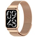 Miniatyrbild 3 av 3: Klockarmband för Xiaomi Mi Band 8 Pro - Metallram med Milanese Loop Guld
