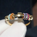 Miniatyrbillede 3 af 5: Anti-stress ring med roterende perler MultiColor 18.2 mm